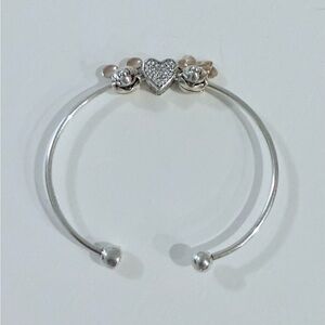 Sterling silver Pandora essence bracelet with charms